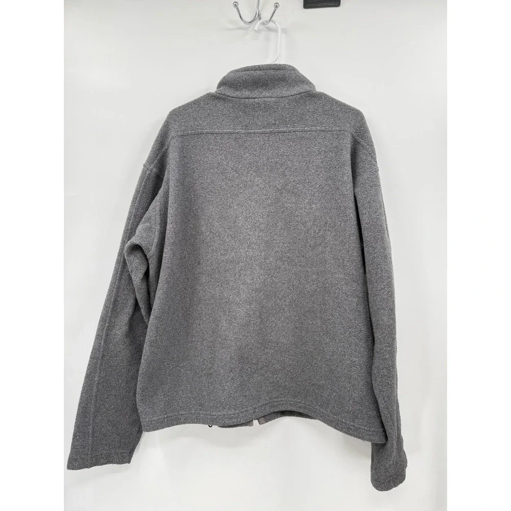 Patagonia Large Synchilla Fleece Jacket Mens Grey Full Zip Mock Neck Outdoor